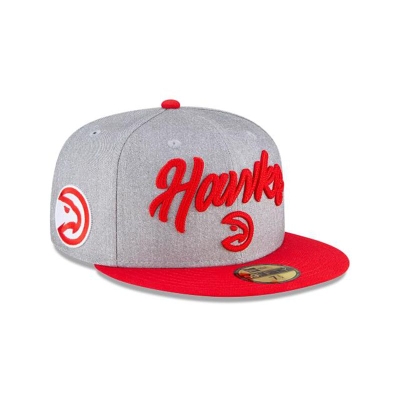 Grey Atlanta Hawks Hat - New Era NBA NBA Draft 59FIFTY Fitted Caps USA5048723